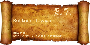 Ruttner Tivadar névjegykártya