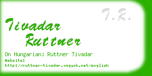 tivadar ruttner business card